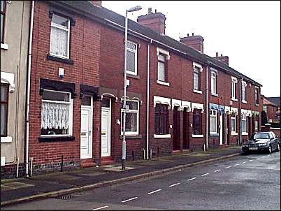 Typical terraced housing in Daisy Place 