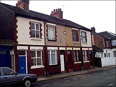 Typical terraced housing in Derby Street