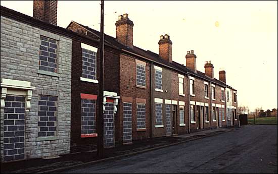 Terraced houses in Ernest Place - Fenton Park in the background