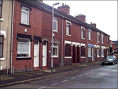 Typical terraced housing in Gorse Street