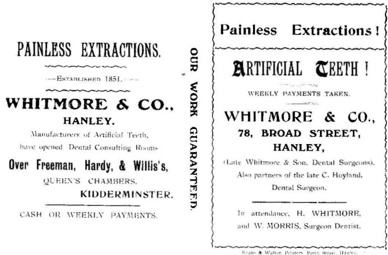 Whitmore Dentistry & Manufacturer of Artificial Teeth, Broad Street, Hanley 
