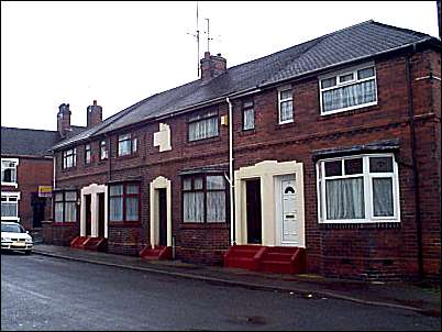 A small row of 'superior' houses at the end of Commercial Road