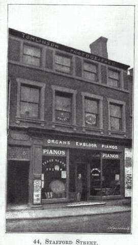 E. H. Bloor, piano shop at 44 Stafford Street, Longton