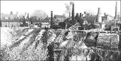 Marl hole in Longton, shows the extraction of the clay