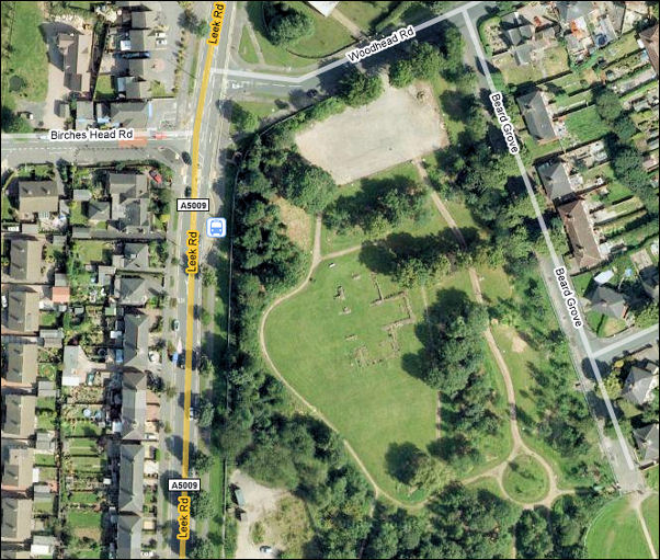 site of Hulton Abbey - Google maps 2008