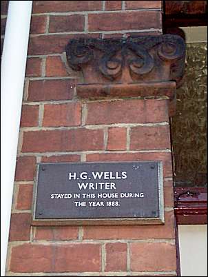 H. G. Wells, writer, stayed in this house during the year 1888
