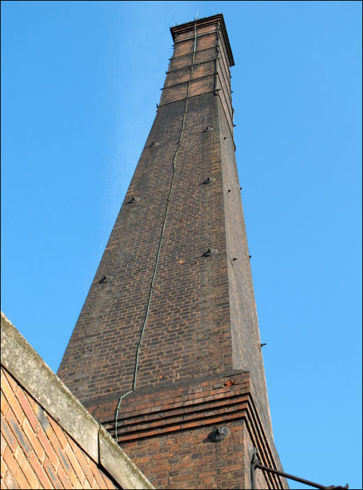 The 120 foot (36.5meters) chimney of the boiler house