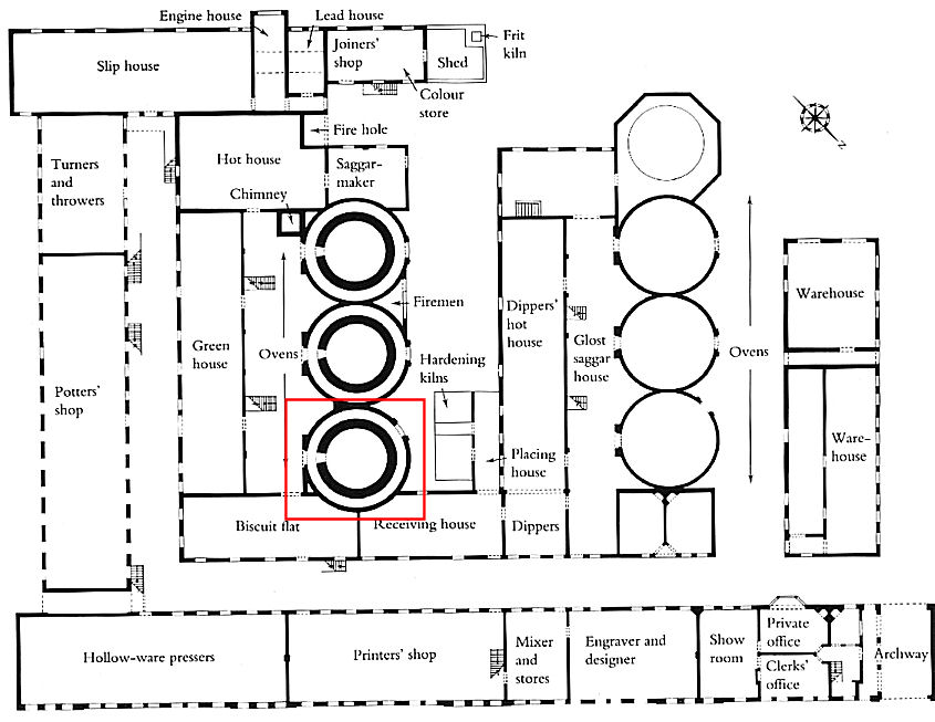 plan of the original layout of the works