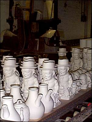 Fired Toby Jugs of Winston Churchill ready for painting