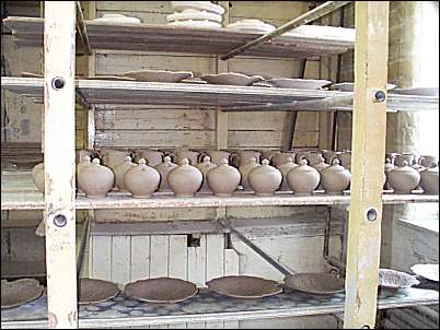 Ware drying in the shop