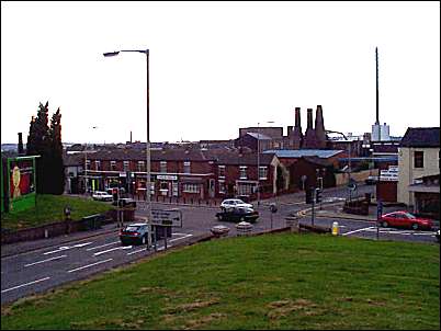 View from the land of Fenton House the position of Baker potworks is clearly seen