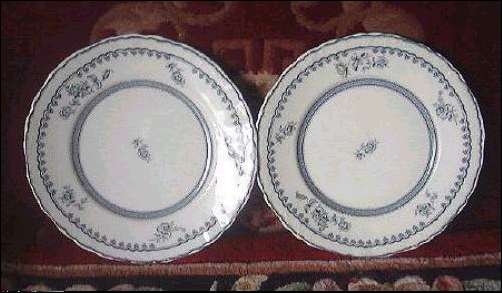 matching pair of plates pattern ROSALIE.