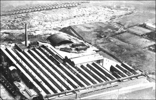 Aerial view of Brownhills factory 